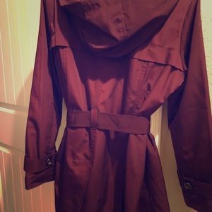 London Fog Rain Coat, Burgundy